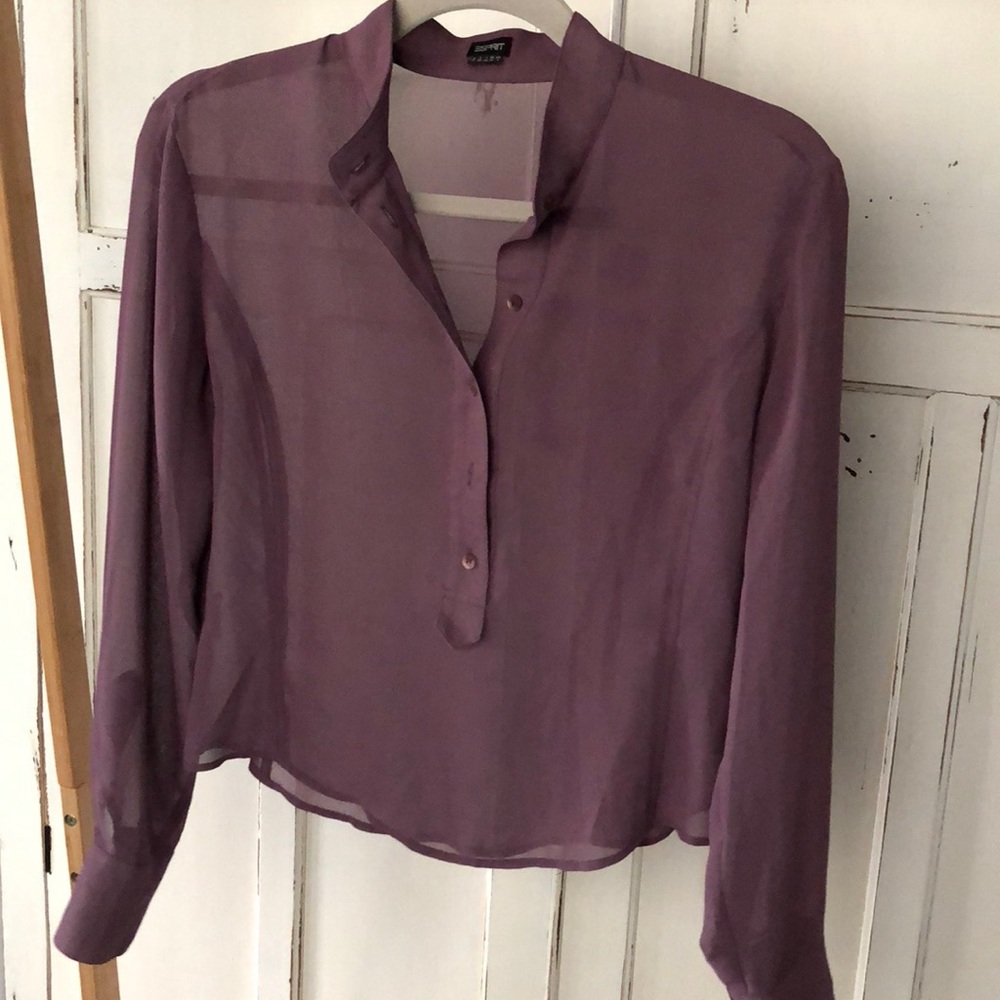 Dusty purple cropped blouse